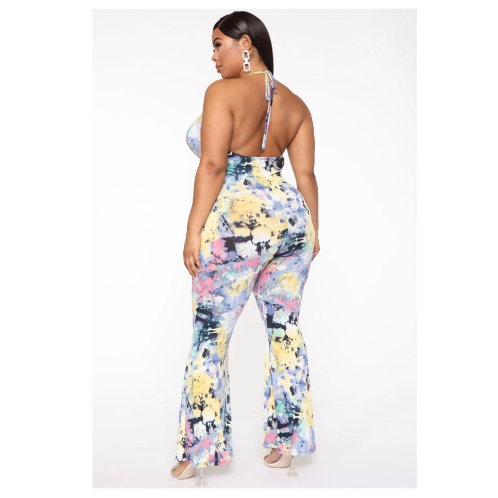 Paint The Path Halter Jumpsuit - Fashion Nova Curve (1X) - Picture 2 of 3